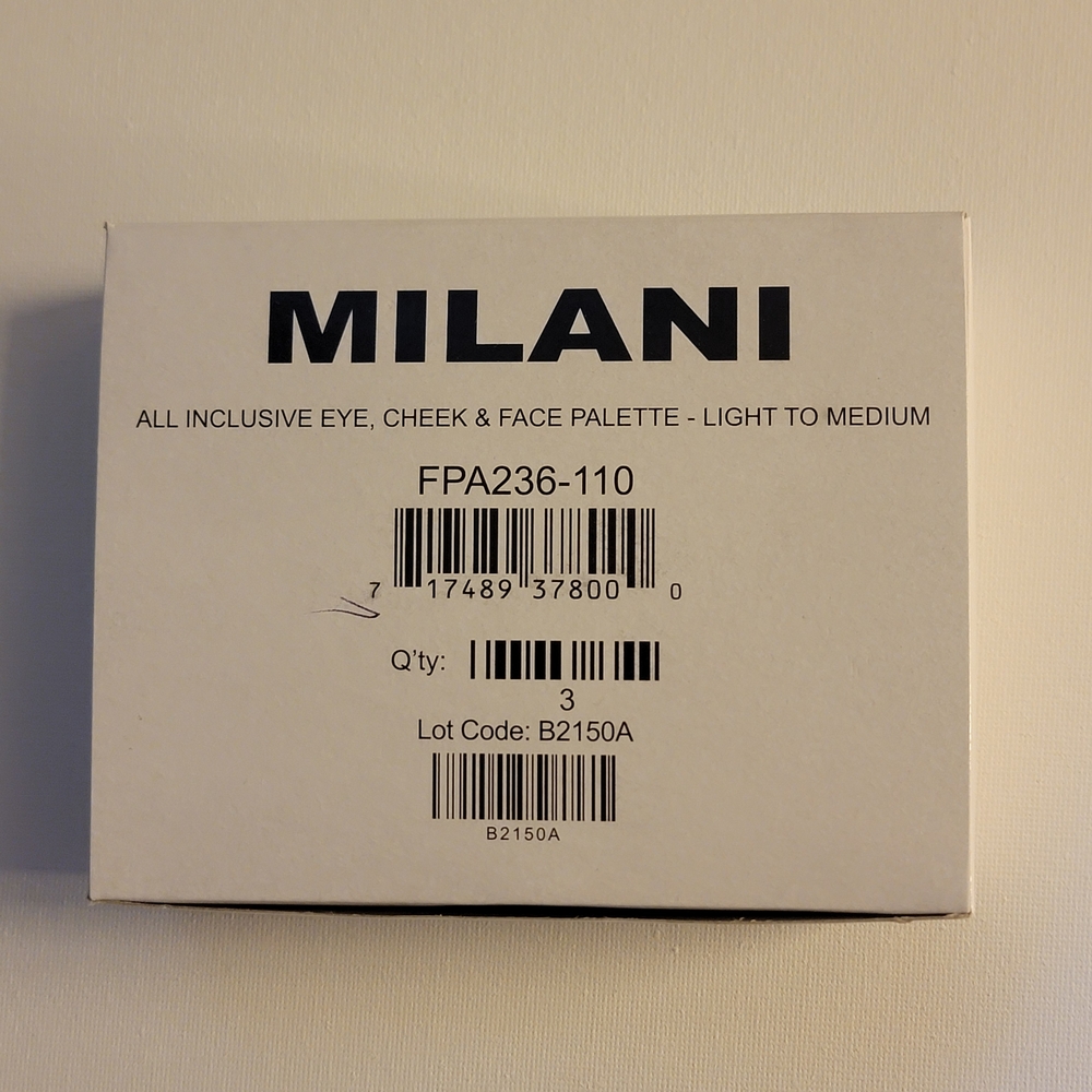 MILANI All-Inclusive Eye, Cheek & Face Palette – Volume 110 Light to Medium NIB - Picture 6 of 6
